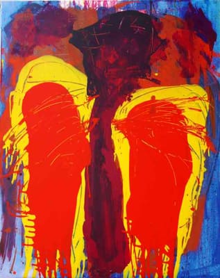 Helmut Bauhuber, Serie Engel, Nr. 2 – abstrakte Malerei