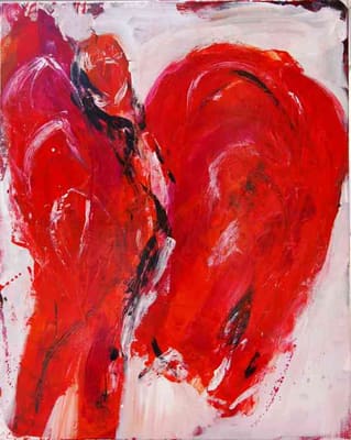 Helmut Bauhuber, Serie Engel, Nr. 4 – abstrakte Malerei