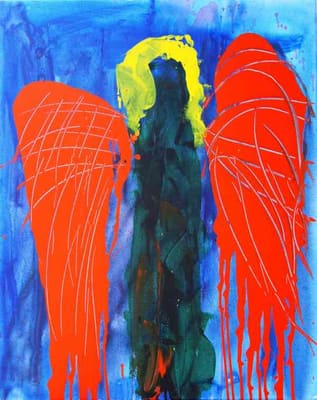 Helmut Bauhuber, Serie Engel, Nr. 5 – abstrakte Malerei
