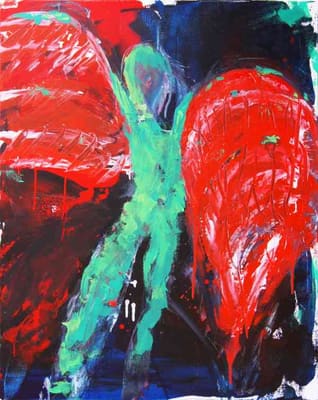 Helmut Bauhuber, Serie Engel, Nr. 6 – abstrakte Malerei