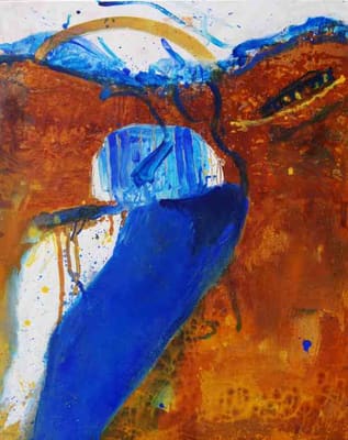 Helmut Bauhuber, Leinwand 100 × 80 cm, Nr. 12 – abstrakte Malerei
