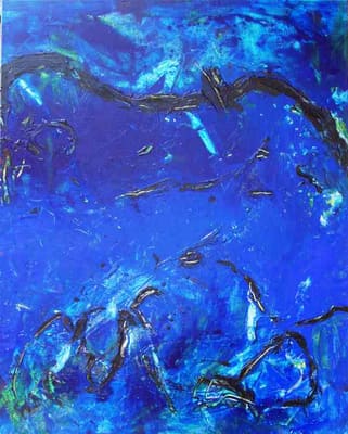 Helmut Bauhuber, Leinwand 100 × 80 cm, Nr. 16 – abstrakte Malerei