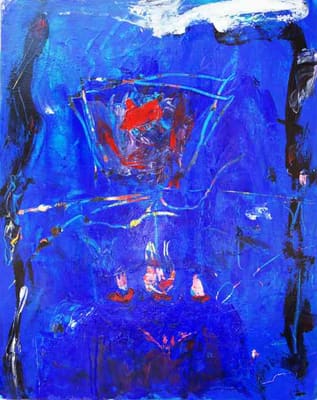 Helmut Bauhuber, Leinwand 100 × 80 cm, Nr. 19 – abstrakte Malerei