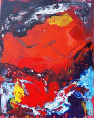 Helmut Bauhuber, Leinwand 100 × 80 cm, Nr. 23 – abstrakte Malerei