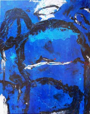 Helmut Bauhuber, Leinwand 100 × 80 cm, Nr. 29 – abstrakte Malerei