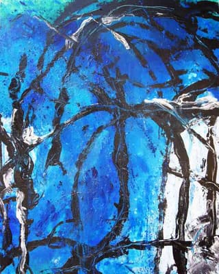 Helmut Bauhuber, Leinwand 100 × 80 cm, Nr. 30 – abstrakte Malerei