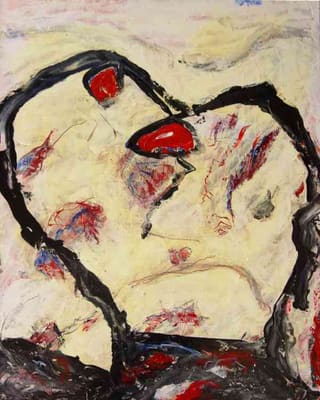 Helmut Bauhuber, Leinwand 100 × 80 cm, Nr. 39 – abstrakte Malerei