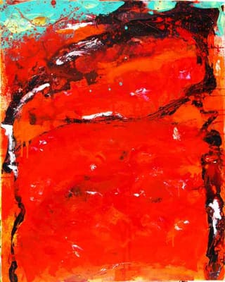 Helmut Bauhuber, Leinwand 100 × 80 cm, Nr. 47 – abstrakte Malerei