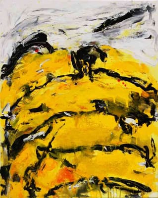 Helmut Bauhuber, Leinwand 100 × 80 cm, Nr. 48 – abstrakte Malerei