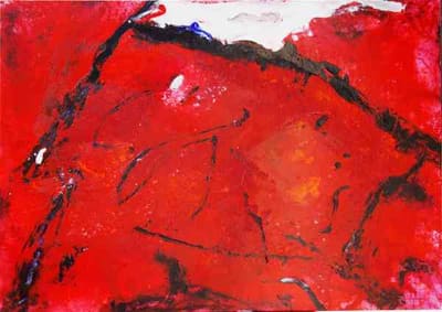 Helmut Bauhuber, Leinwand 110 × 155 cm, Nr. 7 – abstrakte Malerei