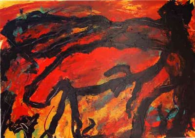 Helmut Bauhuber, Leinwand 110 × 155 cm, Nr. 8 – abstrakte Malerei