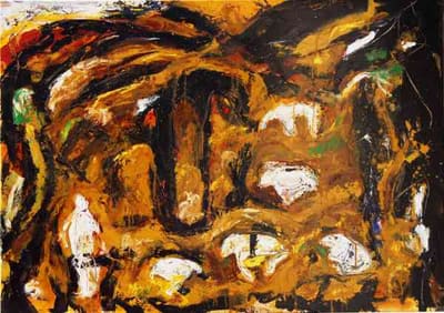 Helmut Bauhuber, Leinwand 110 × 155 cm, Nr. 10 – abstrakte Malerei