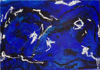 Helmut Bauhuber, Leinwand 110 × 155 cm, Nr. 11 – abstrakte Malerei