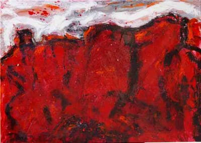 Helmut Bauhuber, Leinwand 110 × 155 cm, Nr. 13 – abstrakte Malerei