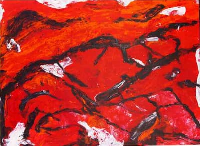 Helmut Bauhuber, Leinwand 110 × 155 cm, Nr. 14 – abstrakte Malerei
