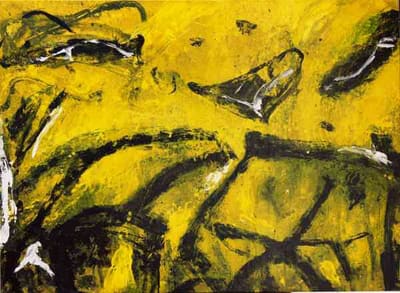 Helmut Bauhuber, Leinwand 110 × 155 cm, Nr. 16 – abstrakte Malerei