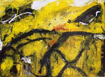 Helmut Bauhuber, Leinwand 110 × 155 cm, Nr. 21 – abstrakte Malerei