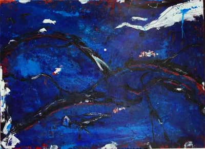 Helmut Bauhuber, Leinwand 110 × 155 cm, Nr. 22 – abstrakte Malerei