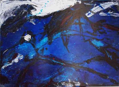 Helmut Bauhuber, Leinwand 110 × 155 cm, Nr. 23 – abstrakte Malerei