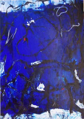 Helmut Bauhuber, Leinwand 150 × 110 cm, Nr. 1 – abstrakte Malerei
