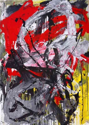 Helmut Bauhuber, Leinwand 150 × 110 cm, Nr. 2 – abstrakte Malerei
