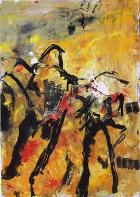 Helmut Bauhuber, Leinwand 150 × 110 cm, Nr. 4 – abstrakte Malerei