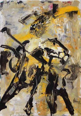 Helmut Bauhuber, Leinwand 150 × 110 cm, Nr. 5 – abstrakte Malerei