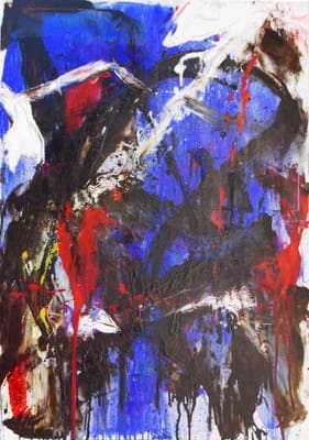 Helmut Bauhuber, Leinwand 150 × 110 cm, Nr. 8 – abstrakte Malerei