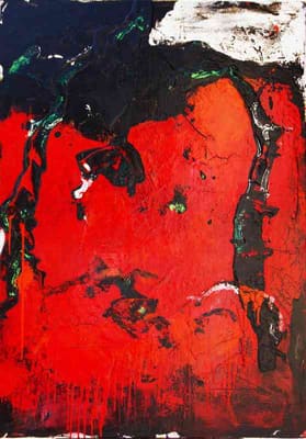Helmut Bauhuber, Leinwand 150 × 110 cm, Nr. 10 – abstrakte Malerei