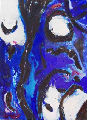Helmut Bauhuber, Leinwand 150 × 110 cm, Nr. 14 – abstrakte Malerei