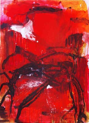 Helmut Bauhuber, Leinwand 150 × 110 cm, Nr. 15 – abstrakte Malerei