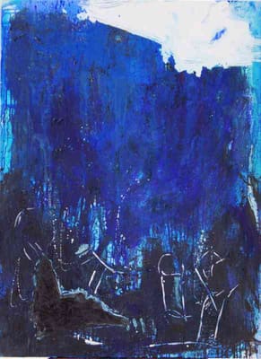Helmut Bauhuber, Leinwand 150 × 110 cm, Nr. 18 – abstrakte Malerei
