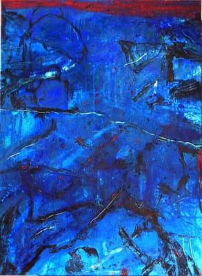 Helmut Bauhuber, Leinwand 150 × 110 cm, Nr. 19 – abstrakte Malerei