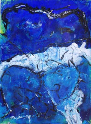 Helmut Bauhuber, Leinwand 150 × 110 cm, Nr. 21 – abstrakte Malerei