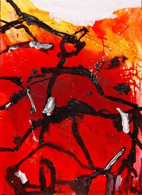 Helmut Bauhuber, Leinwand 150 × 110 cm, Nr. 22 – abstrakte Malerei