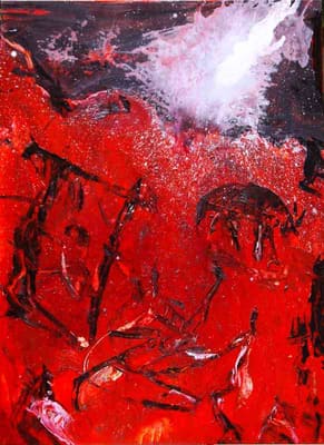 Helmut Bauhuber, Leinwand 150 × 110 cm, Nr. 23 – abstrakte Malerei