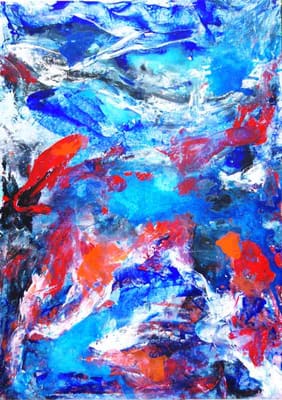 Helmut Bauhuber, Leinwand 150 × 110 cm, Nr. 26 – abstrakte Malerei