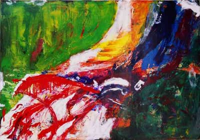 Helmut Bauhuber, Leinwand 155 × 220 cm, Nr. 3 – abstrakte Malerei