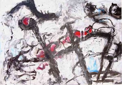 Helmut Bauhuber, Leinwand 155 × 220 cm, Nr. 7 – abstrakte Malerei