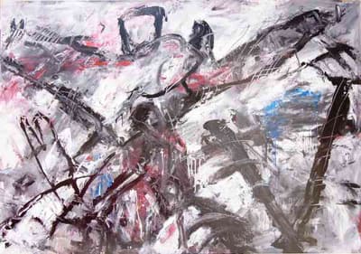 Helmut Bauhuber, Leinwand 155 × 220 cm, Nr. 10 – abstrakte Malerei