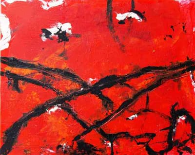 Helmut Bauhuber, Leinwand 80 × 100 cm, Nr. 2 – abstrakte Malerei