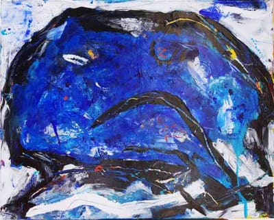 Helmut Bauhuber, Leinwand 80 × 100 cm, Nr. 11 – abstrakte Malerei