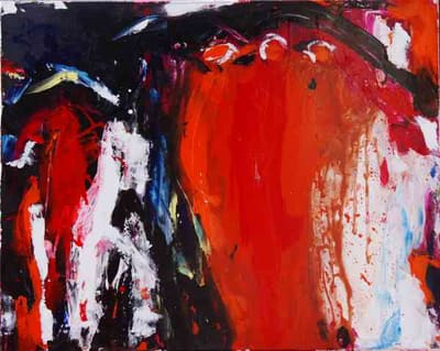 Helmut Bauhuber, Leinwand 80 × 100 cm, Nr. 13 – abstrakte Malerei