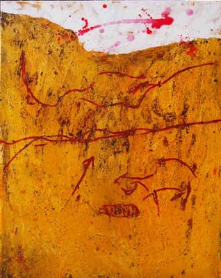 Helmut Bauhuber, Serie Höhlenbilder, Nr. 2 – abstrakte Malerei