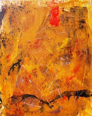 Helmut Bauhuber, Serie Höhlenbilder, Nr. 3 – abstrakte Malerei