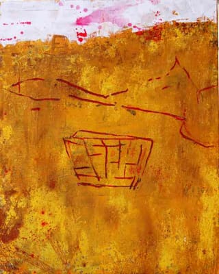 Helmut Bauhuber, Serie Höhlenbilder, Nr. 4 – abstrakte Malerei