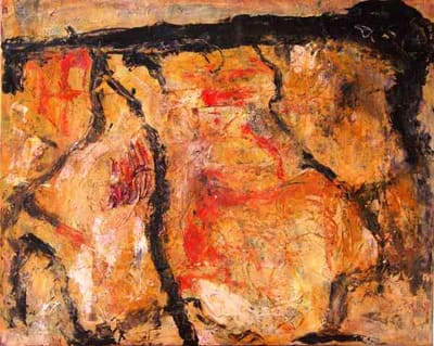 Helmut Bauhuber, Serie Höhlenbilder, Nr. 6 – abstrakte Malerei