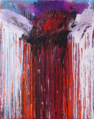 Helmut Bauhuber, Serie Kreuzweg, Nr. 5 – abstrakte Malerei
