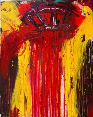 Helmut Bauhuber, Serie Kreuzweg, Nr. 8 – abstrakte Malerei